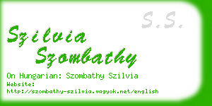 szilvia szombathy business card